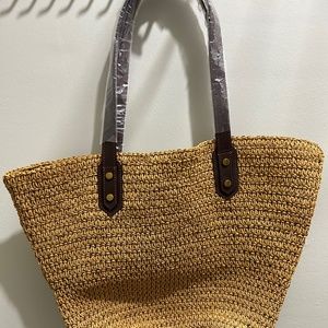 J Crew Straw Tote